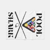 Funny Pool Shark Shirt Art Billard und Pool Fleecedecke (Vorderseite (Horizontal))