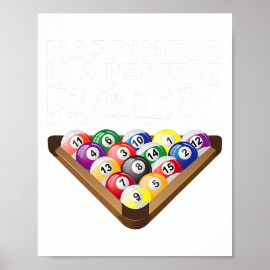 Funny Pool Snooker Perfekter Rack Billard 8 Poster (Vorne)