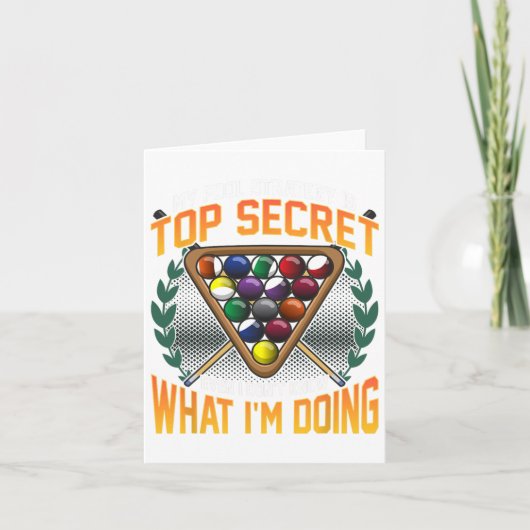 Funny Pool Strategie Joke Dont weiß, was ich mache Karte (Vorderseite)