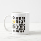 Funny Pool T Shirt nur ein alter Typ Billard Gesch Kaffeetasse (Links)