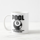 Funny Pool Tisch Billard 8 Ll Black Ll Frowned U Kaffeetasse (Links)