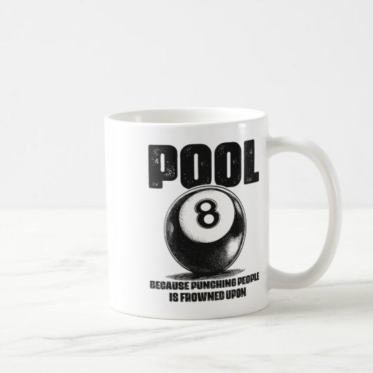 Funny Pool Tisch Billard 8 Ll Black Ll Frowned U Kaffeetasse (Rechts)