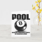Funny Pool Tisch Billard 8 Ll Black Ll Frowned U Karte (Gelbe Blume)