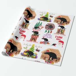 Funny Pooping Christmas Dog Santa & Holiday Humor Geschenkpapier