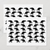 Funny Pooping Dog Pattern Dankeskarte (Vorne/Hinten)
