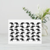 Funny Pooping Dog Pattern Dankeskarte (Stehend Vorderseite)