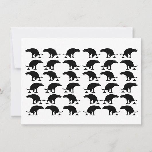 Funny Pooping Dog Pattern Dankeskarte (Vorderseite)