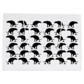 Funny Pooping Dog Pattern Große Geschenktüte (Rückseite)