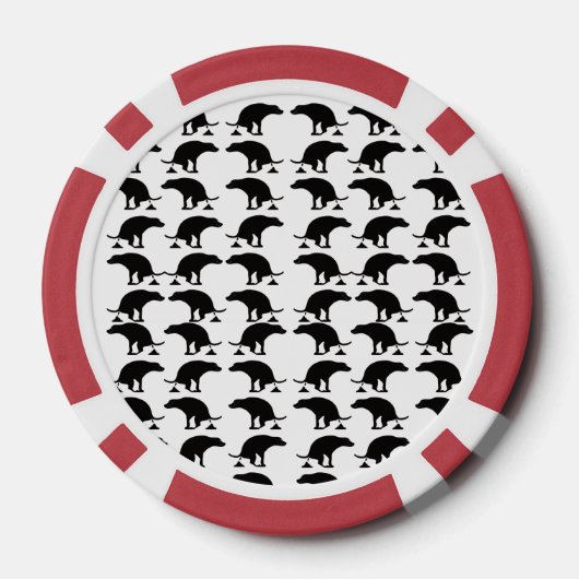 Funny Pooping Dog Pattern Pokerchips (Rückseite)