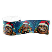 Funny Pop Art Bigfoots Christmas Ripsband (Spule)