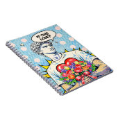 Funny Pop Art Love Notebook Notizblock (Rechte Seite)