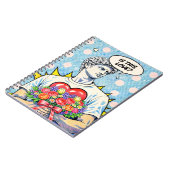Funny Pop Art Love Notebook Notizblock (Linke Seite)