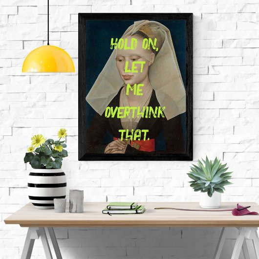 Funny Pop Art Renaissance Überdenken Woman Poster