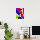 Funny Pop Art WTF Life ] Lady Freaking Out Poster (Heimbüro)