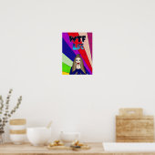 Funny Pop Art WTF Life ] Lady Freaking Out Poster (Küche)