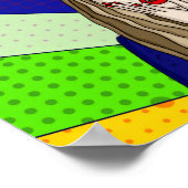 Funny Pop Art WTF Life ] Lady Freaking Out Poster (Ecke)