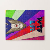 Funny Pop Art WTF Life ] Lady Freaking Out Puzzle (Horizontal)
