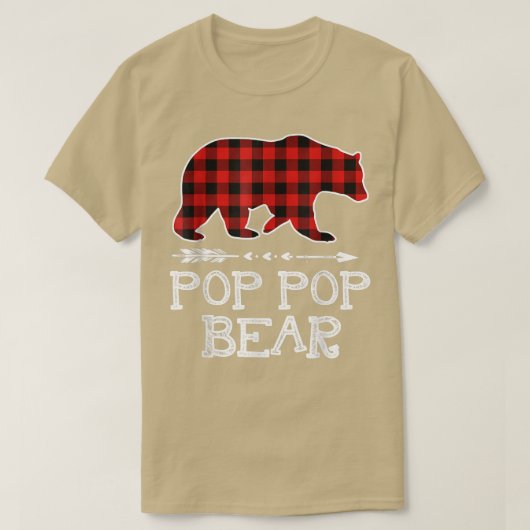 Funny Pop Pop Bär Matching Familienweihnachtsbär T-Shirt (Design vorne)