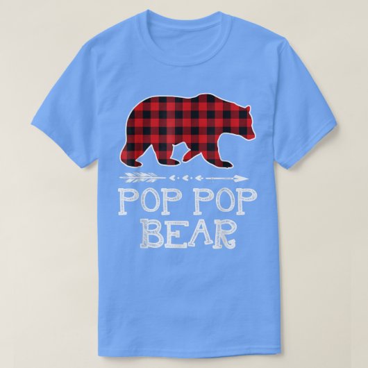 Funny Pop Pop Bear Matching Family Christmas Bear T-Shirt (Design vorne)