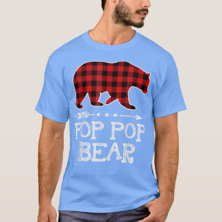 Funny Pop Pop Bear Matching Family Christmas Bear T-Shirt