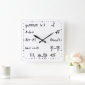 Funny Pop Quiz Math Genius Quadratische Wanduhr (Zuhause)