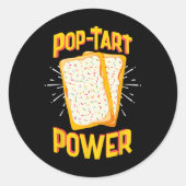 Funny Pop Tart Power Runder Aufkleber (Vorderseite)