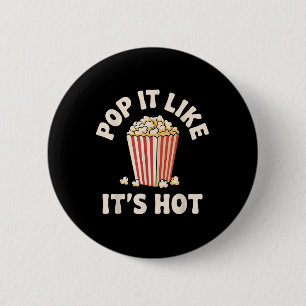 Funny Popcorn Kunst für Männer Frauen Kinder Pop C Button