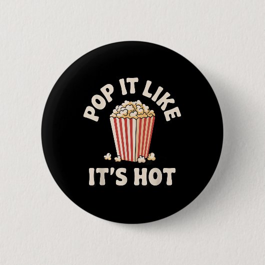 Funny Popcorn Kunst für Männer Frauen Kinder Pop C Button (Vorderseite)