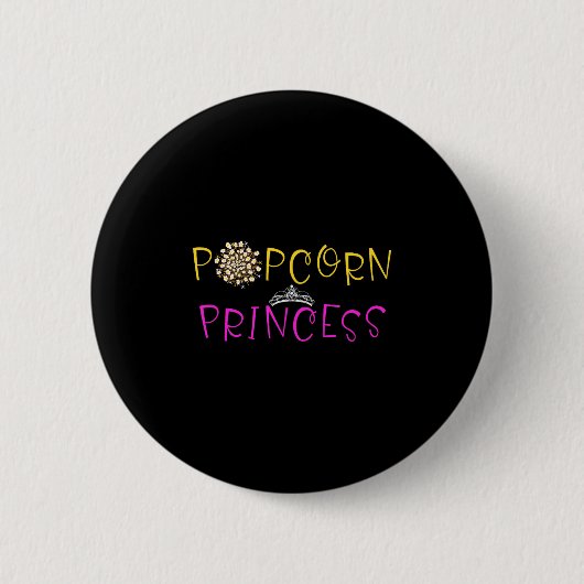Funny Popcorn Lover Graphic Sprichwort Popcorn Pri Button (Vorderseite)