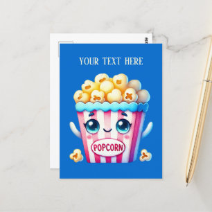 Funny Popcorn Lovers fügt Text hinzu Postkarte