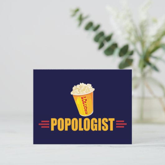 Funny Popcorn Postkarte (Stehend Vorderseite)