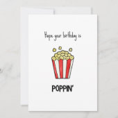 Funny Popcorn Pun Birthday Card (Vorderseite)
