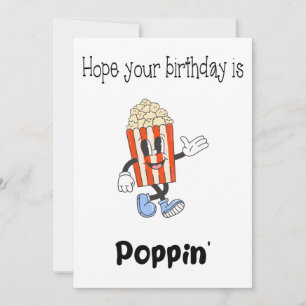 Funny Popcorn Pun Birthday Card Feiertagskarte