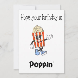 Funny Popcorn Pun Birthday Card Feiertagskarte