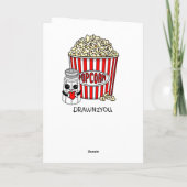 Funny Popcorn Pun | Happy Birthday Karte (Rückseite)