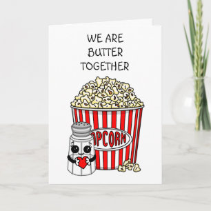 Funny Popcorn Pun Valentinstag Karte