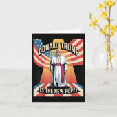 Funny Pope & amp; Präsident Donald Trump, katholis Karte (Gelbe Blume)