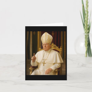 Funny Pope Trump T-Shirt Karte