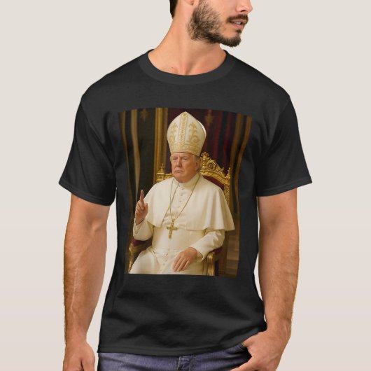 Funny Pope Trump T-Shirt Meme Funny (Vorderseite)