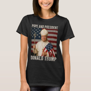 Funny Pope Trump und Präsident Donald Trump T-Shirt