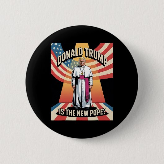 Funny Pope und Präsident Donald Trump3 Button (Vorderseite)