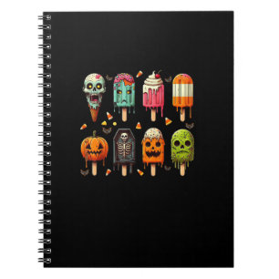 Funny Popsicle Summer Horror Halloween IceCream Su Notizblock