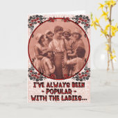 Funny "Popular" Vintage Retro-Hochzeitstag Karte (Gelbe Blume)