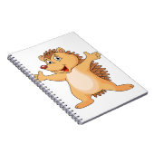 Funny porcupine Cartoon Notizblock (Rechte Seite)