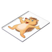 Funny porcupine Cartoon Notizblock (Linke Seite)