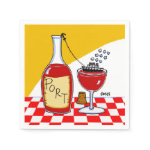 Funny Port Wein Verkostung Party Cartoon