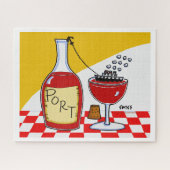 Funny Port Wine Bon Voyage Party Door Prize Puzzle (Horizontal)