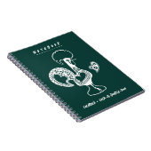 Funny portugiesisches Rooster Moderne Silhouette Notizblock (Rechte Seite)