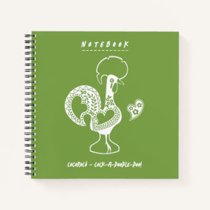 Funny portugiesisches Rooster Moderne Silhouette Notizblock