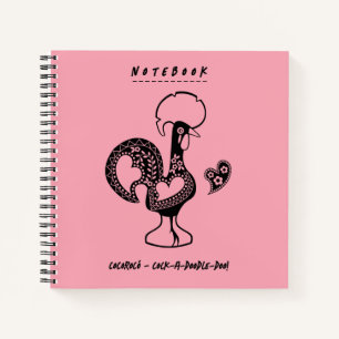 Funny portugiesisches Rooster Moderne Silhouette Notizblock